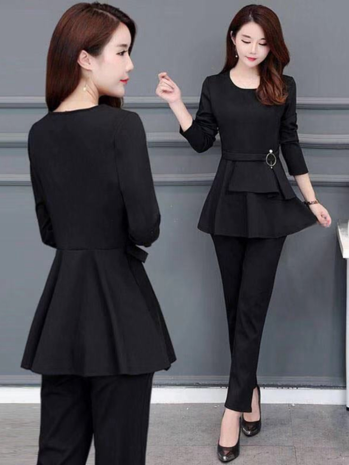 Women Fashion Over The Years - Plus size herfstmode set: losse casual