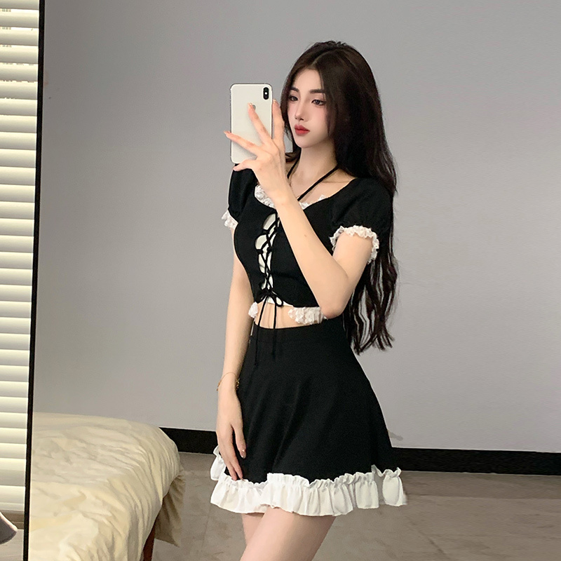 Women'S Fashion - Instagram-stijl dames tweedelig zwempak met rok,