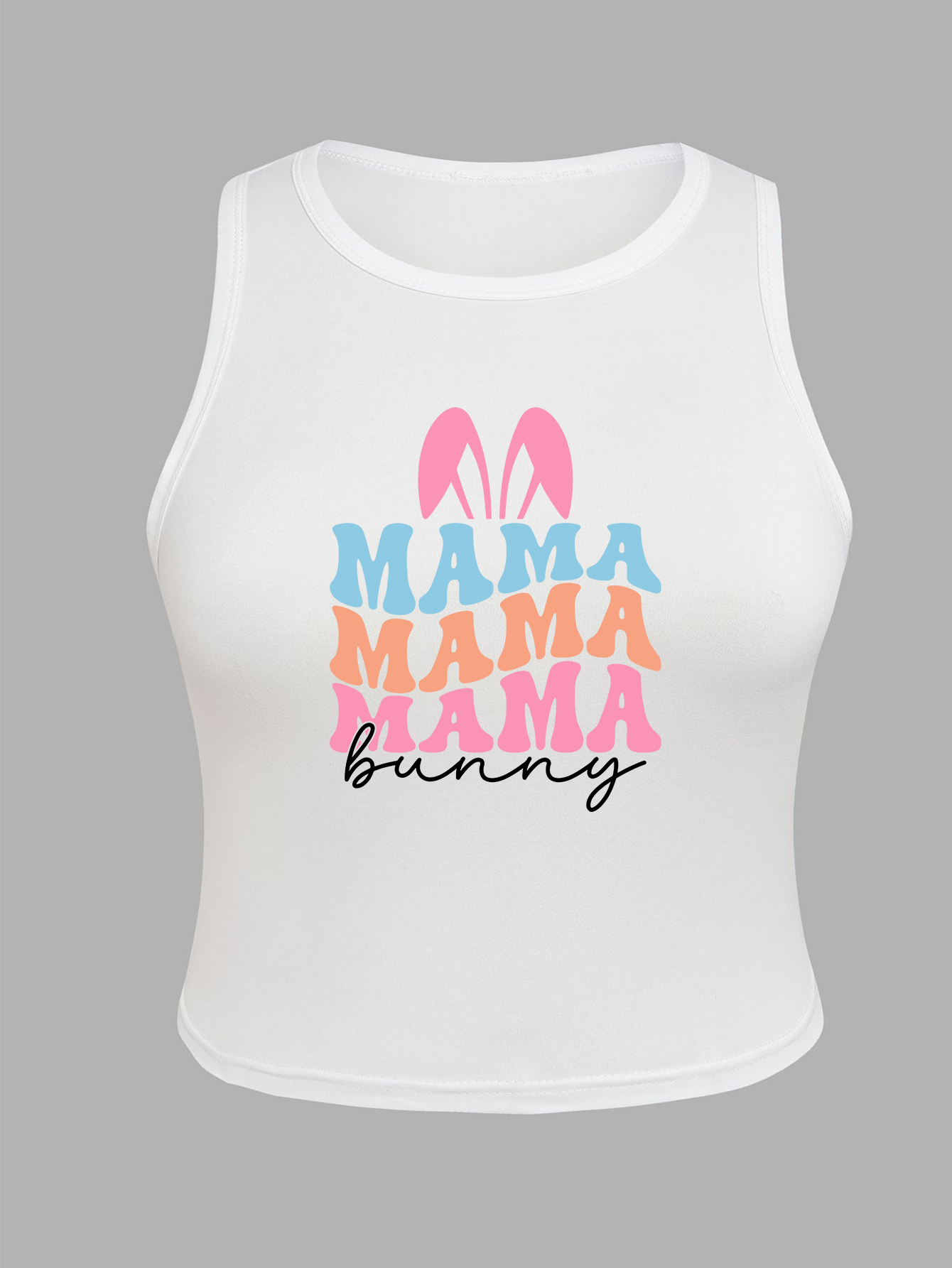 Women'S Fashion Vest Tops - Groot formaat damesvest met paaspatroonprint, modieus,