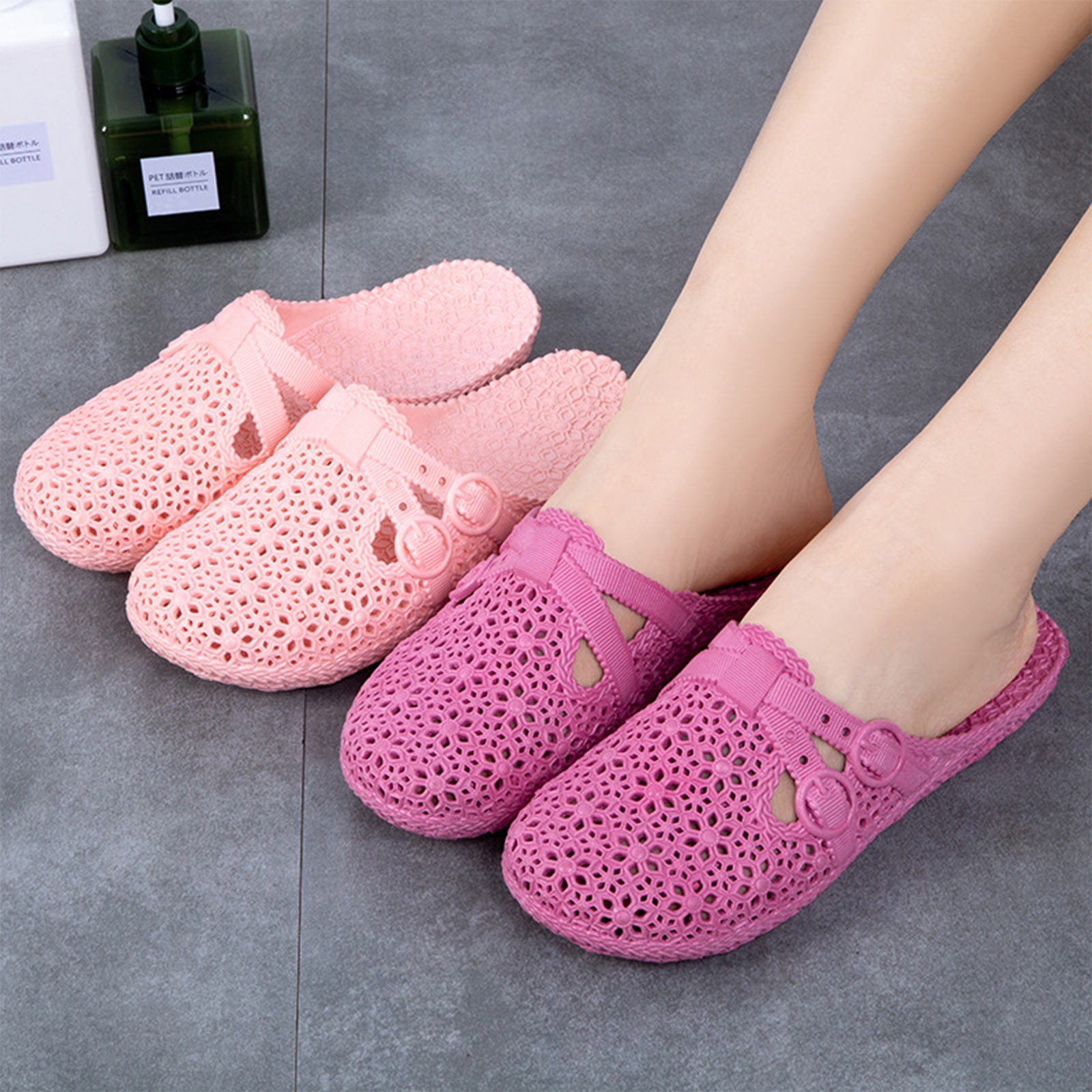 Women'S Fashion Footwear - Ademende pantoffels met wikkelteen Zomer buiten