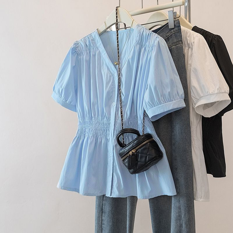 Women Fashion Blouse - 200 pond plus size elastische taille