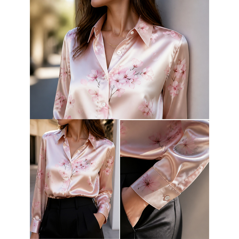 Women Fashion Blouse - 2026 Mode reverskraag blouse met lange
