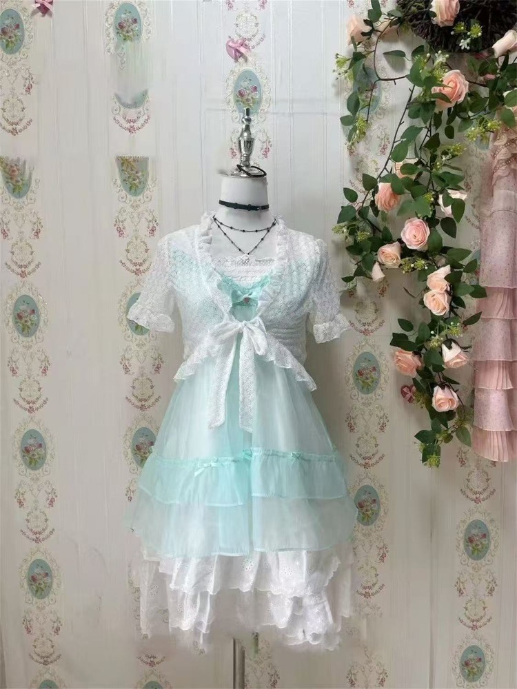Ruched Dress Mini - Japanse Kawaii Zoete Leuke 2-delige set