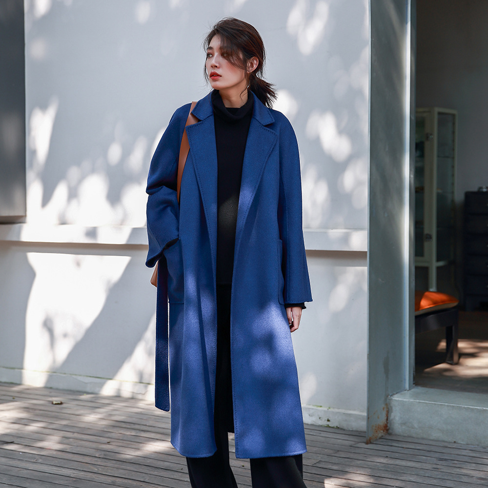 Women'S Fashion Jackets - Allingentle dames lange jas met platte