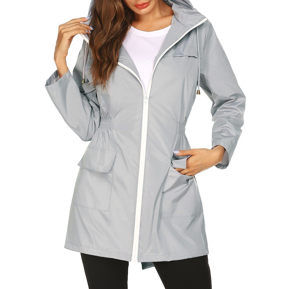 Women'S Fashion Rain Jacket - Vrouwen Mode Alle Seizoenen Outdoor Waterdichte