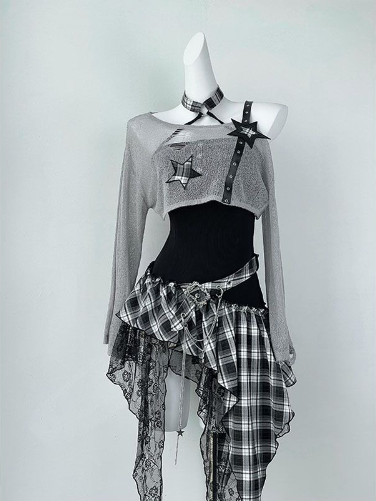 Ruched Dress Mini - Jaren 2000 Y2K Pittig Meisje Ontwerp
