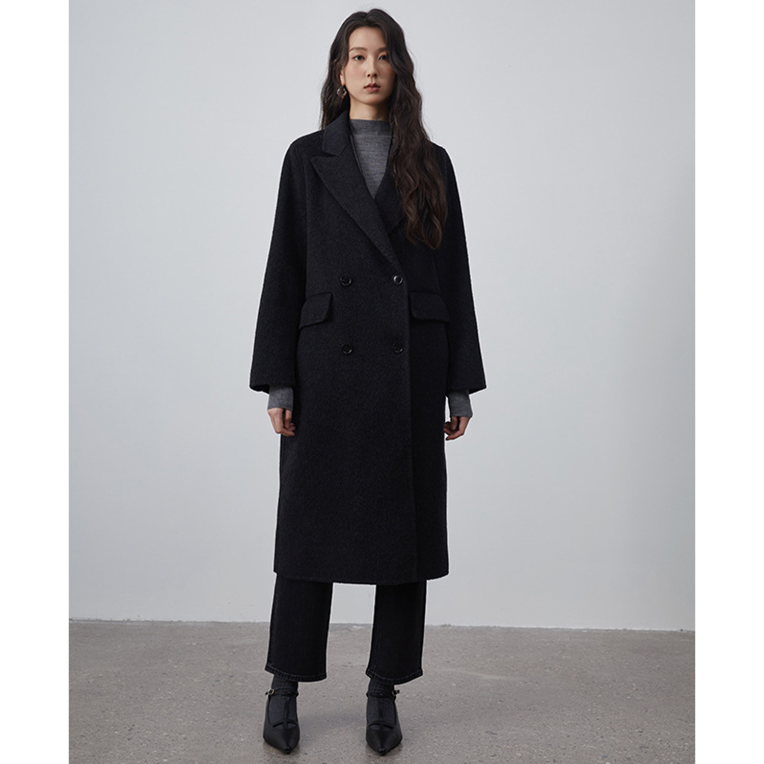 Women'S Fashion Jackets - Allingentle damespak lange blazer wollen mode