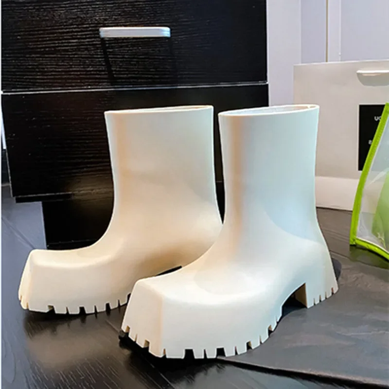 Women'S Fashion Rain Boots - Hoge kwaliteit zacht leer PU enkellaarzen