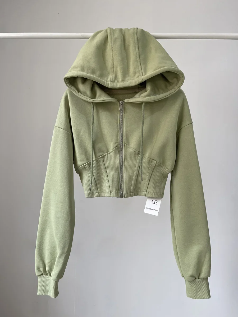 Women'S Fashion Zip Up Hoodies - Crop Tops Mode Hoodies voor Vrouwen