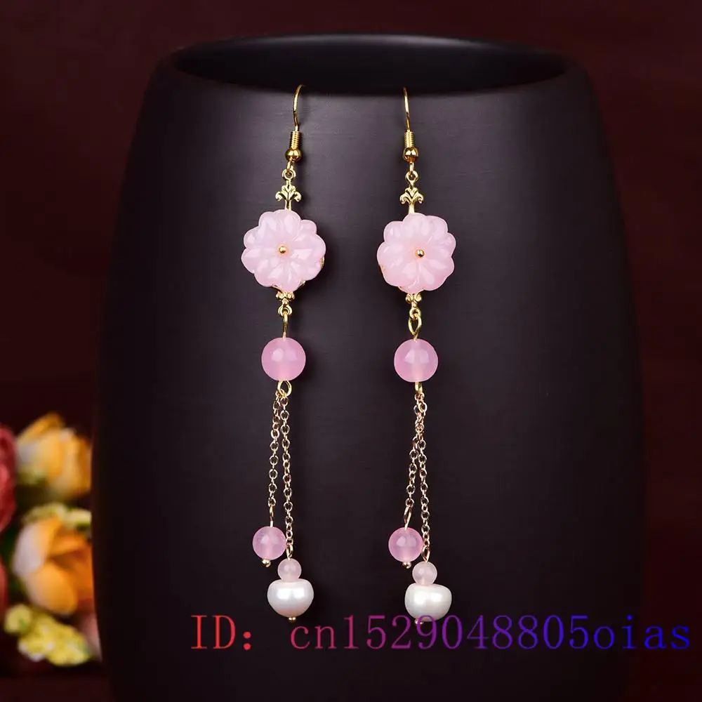 Roze Jade Bloem Oorbellen Chal - Women Fashion Jewellery recensie en prijs