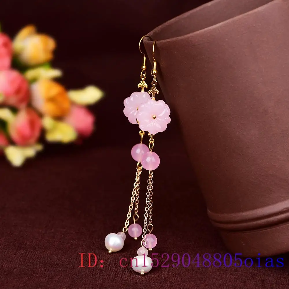 Roze Jade Bloem Oorbellen Chal - Women Fashion Jewellery recensie en prijs