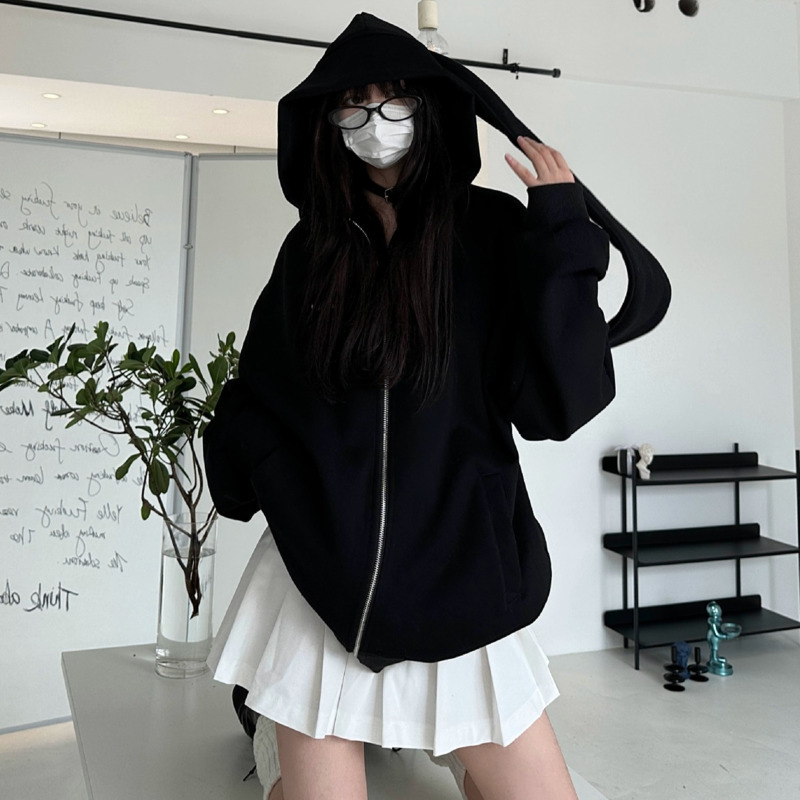 2025 Herfst Kawaii Bunny Grote - Women'S Fashion Zip Up Hoodies recensie en prijs