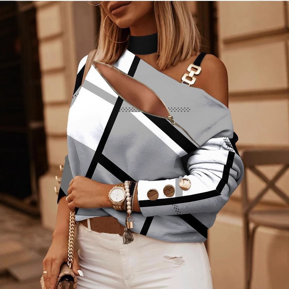 Off-shoulder blouse voor dames - Women Fashion Blouse recensie en prijs
