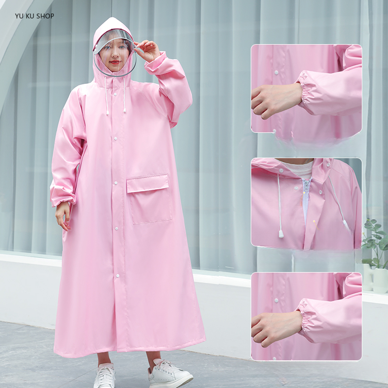 Mode Ademende Lange Regenjas P - Women'S Fashion Rain Jacket recensie en prijs