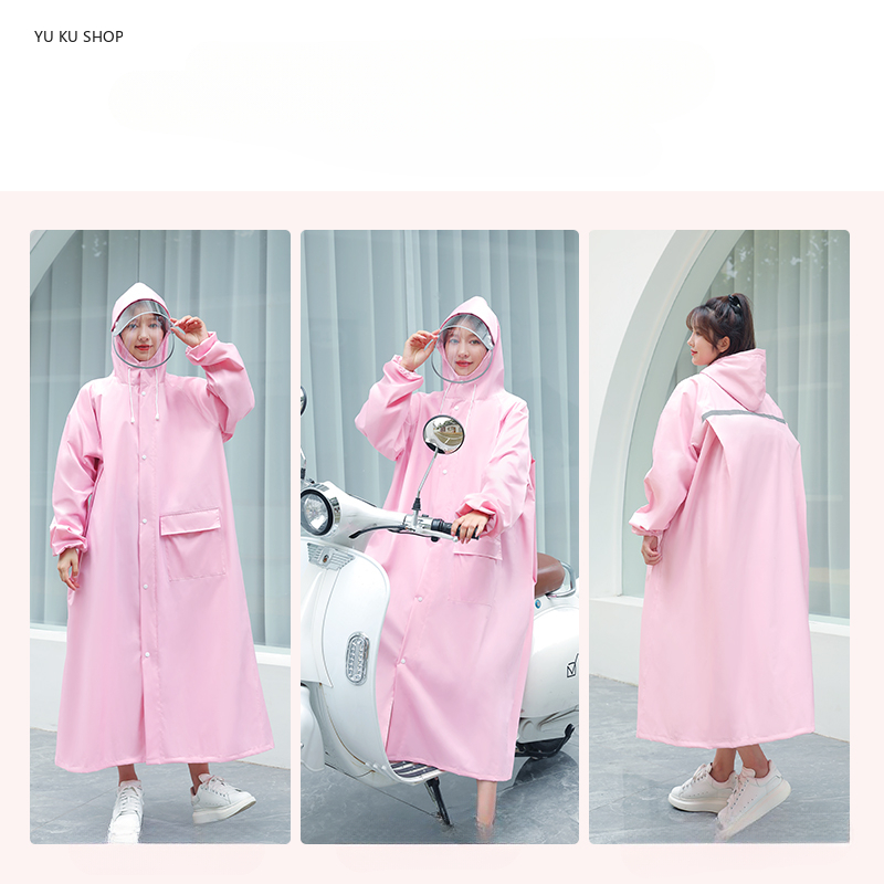 Mode Ademende Lange Regenjas P - Women'S Fashion Rain Jacket recensie en prijs