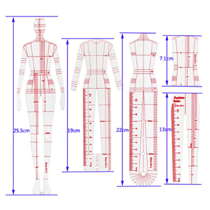 1 set damesmode tekenliniaal f - Women Fashion Figure Template recensie en prijs