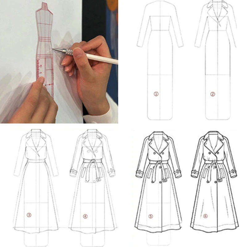 1 set damesmode tekenliniaal f - Women Fashion Figure Template recensie en prijs