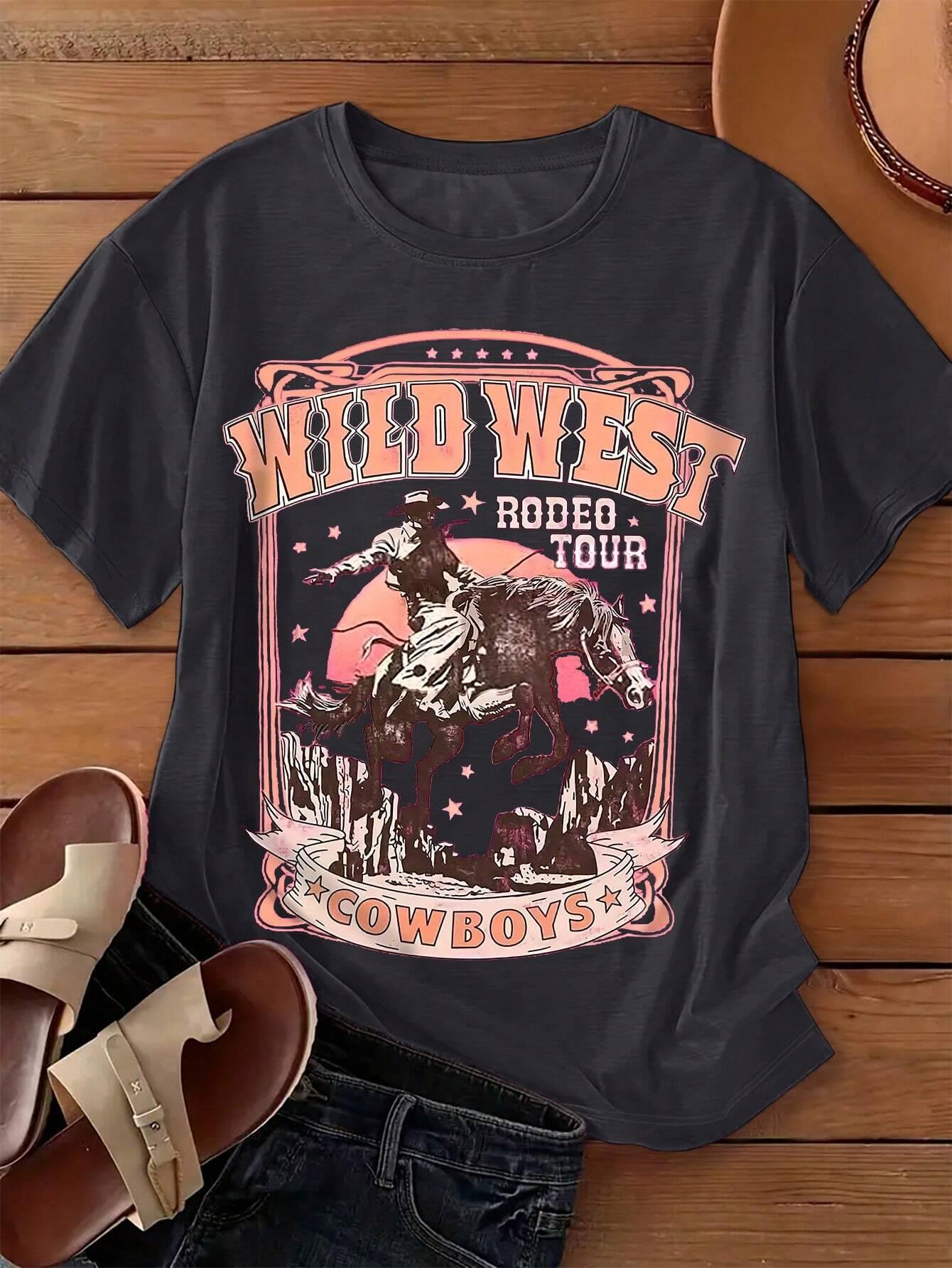 Wild West Cowboys Bedrukt Dame - Women'S Fashion Wild West recensie en prijs
