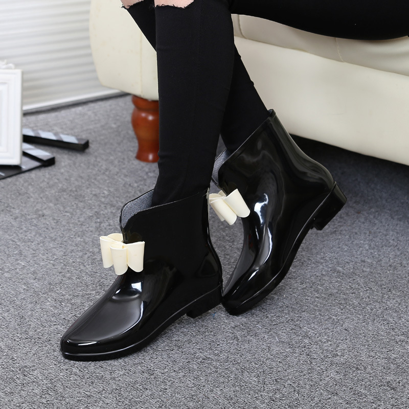 Vrouwen Bloem Bowtie Enkellaar - Women'S Fashion Rain Boots recensie en prijs