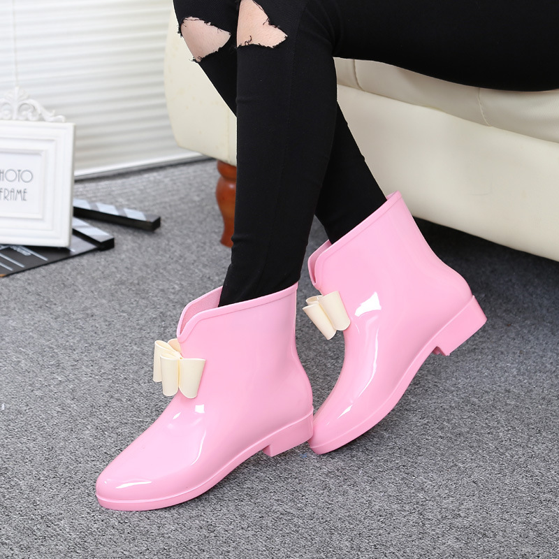Vrouwen Bloem Bowtie Enkellaar - Women'S Fashion Rain Boots recensie en prijs