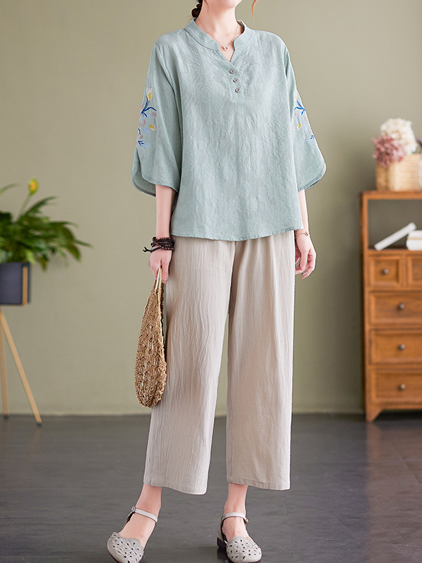 Elegant geborduurd katoenen li - Women Fashion Over The Years recensie en prijs