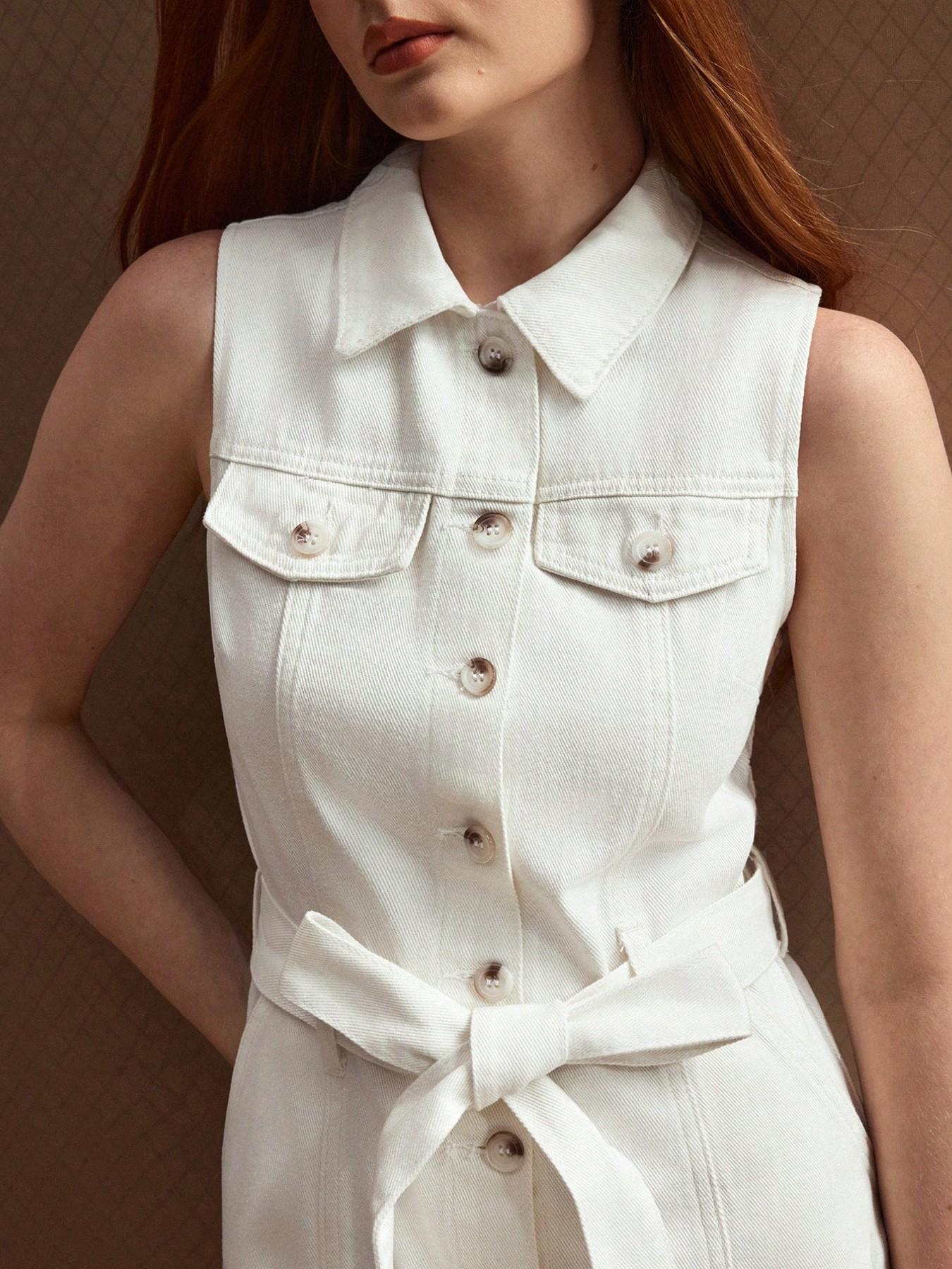 Zomerjurk! Mouwloze denimjurk  - Ruched Dress Mini recensie en prijs