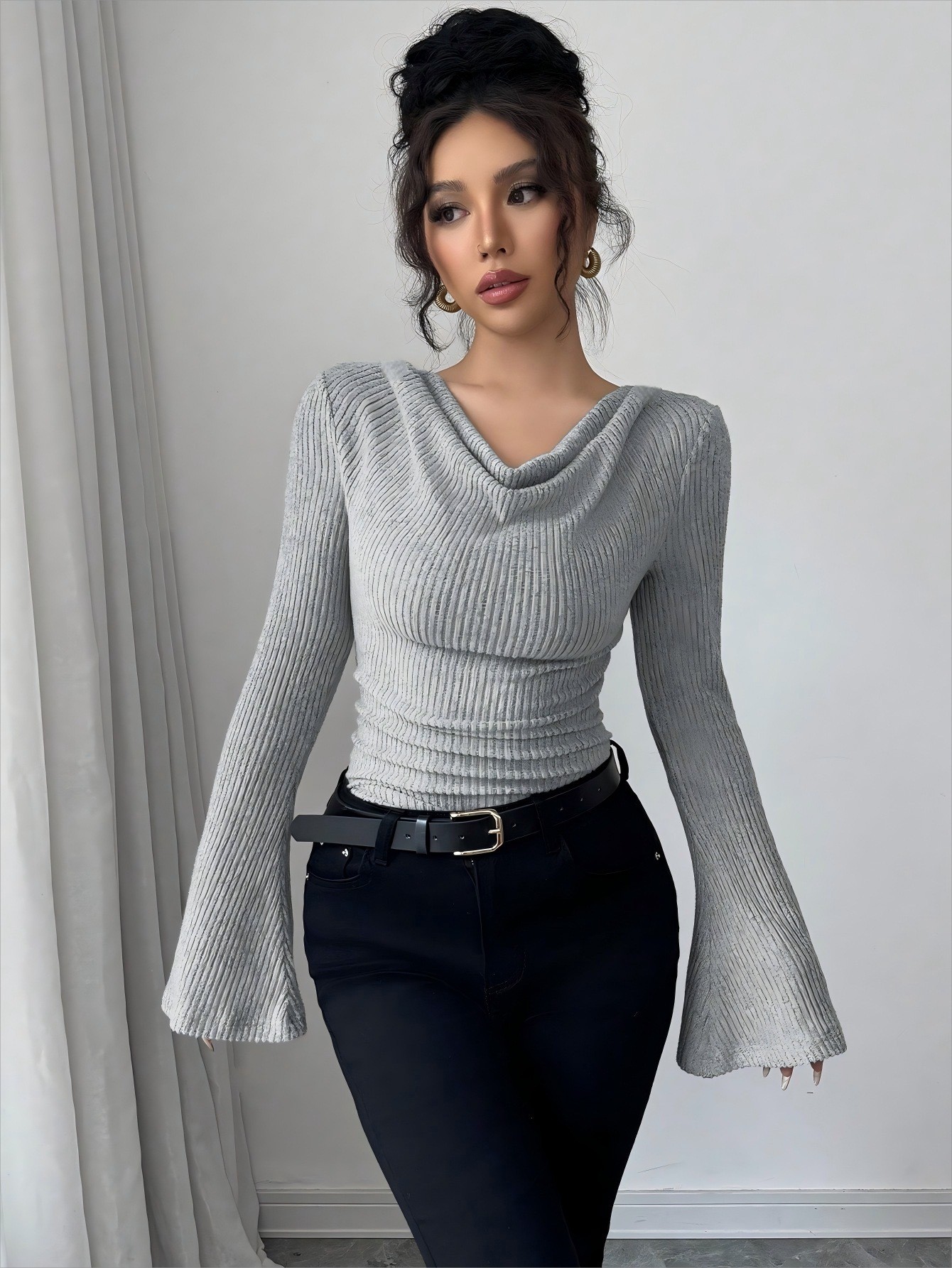 Damesblouse Off-Shoulder Cowl  - Women Fashion Blouse recensie en prijs