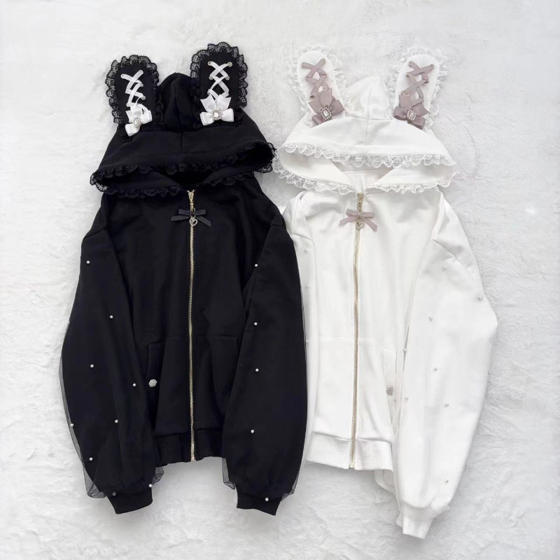 Dames Winter Konijnenoren Loli - Women'S Fashion Zip Up Hoodies recensie en prijs