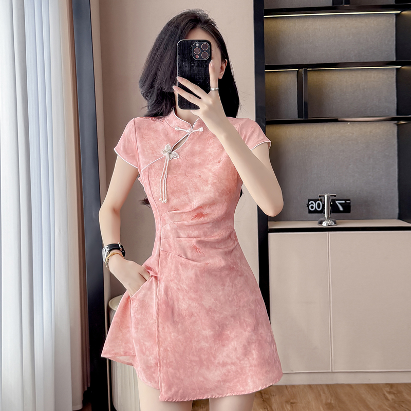 Nieuwe Chinese Stijl Cheongsam - Ruched Dress Mini recensie en prijs