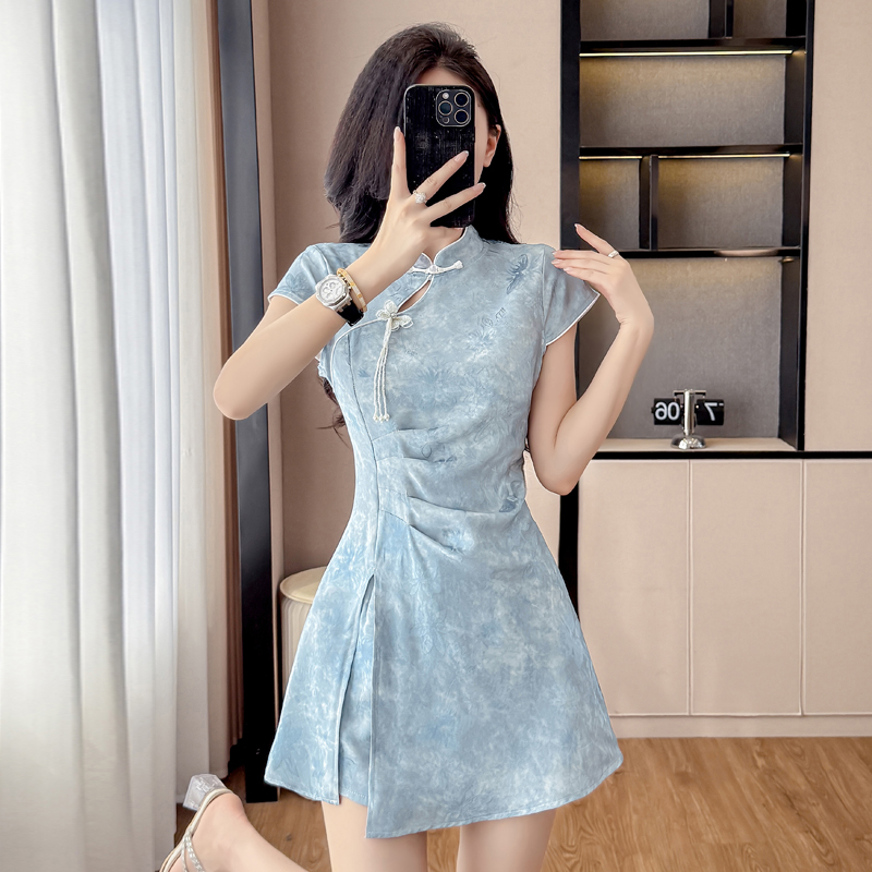 Nieuwe Chinese Stijl Cheongsam - Ruched Dress Mini recensie en prijs