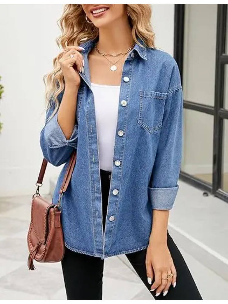 Nieuwe gewassen losse denimove - Women'S Fashion Jackets recensie en prijs
